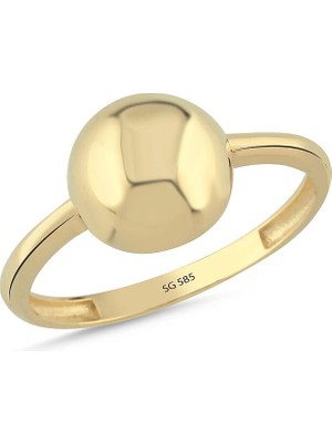Sembol Gold 14 Ayar Minimal Top Altın Yüzük 1.55 Gram