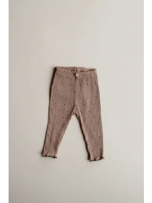 Oh la la Koala For Little Ones Spot Desenli Kız Bebek Paça Fırfırlı Tayt