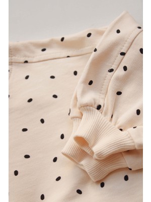 Oh la la Koala For Little Ones Puantiye Baskılı Bebek Sweatshirt