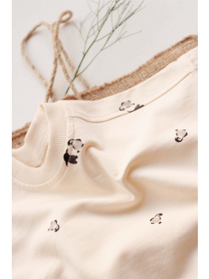 Oh la la Koala For Little Ones Penguen Baskılı Bebek Sweatshirt