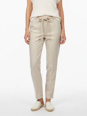 Xint Kadın Naturel Keten Karışımlı Regular Fit Pantolon