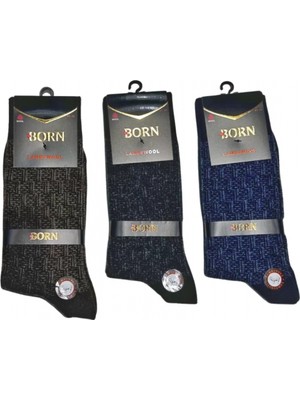 Pileli Store Pilelistore Born Erkek Yün Çorap (Lamswool) 3 Adet