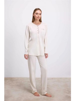 Pileli Store Pilelistore Uzun Kollu T-Shirt Pantolon Pijama Takımı