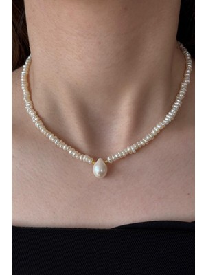 Birinci1926 Dorikalı Damla Doğal Inci Kolye