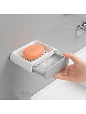 Esranın Dünyası 2 Adet Su Hazneli Katı Sabunluk Seti - Duvara Yapışan Tasarım