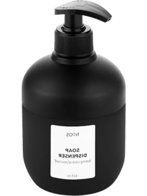 Esranın Dünyası 425 ml Kapasiteli Cam Sıvı Sabunluk - Modern Siyah ve Beyaz Tasarım