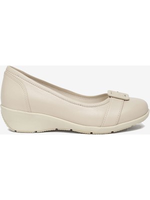 Greyder Kadın Bej Hakiki Deri Comfort Ayakkabı 6Y2FA35740