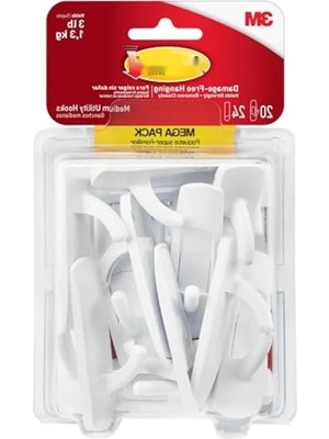 Esranın Dünyası Orta Boyutlu Beyaz Utility Kanca Mega Paket - 20 Adet