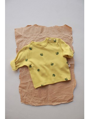 Oh la la Koala For Little Ones Brokoli Baskılı Düğme Detaylı Bebek Üst