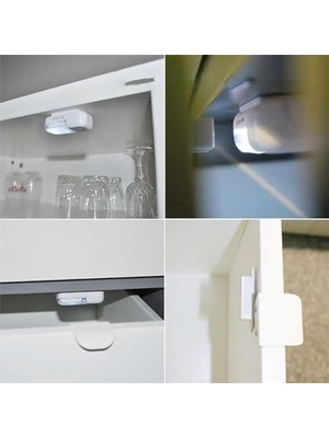 2 Adet Otomatik Manyetik Sensörlü 1W 10LM LED Lamba, Dolap Içi, Araç Içi, Çok Amaçlı Aydınlatma