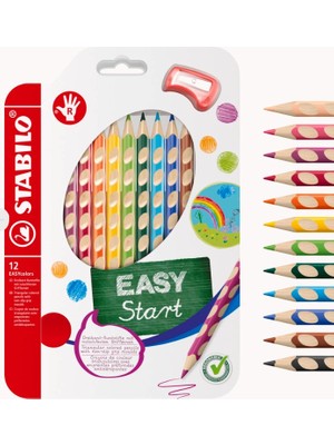 Stabilo Boya Kalemi 12 Renk Easycolors Sağ Elini Kullananlar Için ( L ) 331/12