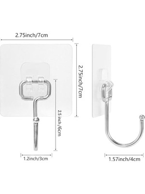 Banyo Için Krom Güçlü Yapışkan Kancalar Yapışkanlı Askılar Mutfak Ev Ofis Için Duvar Askıları (2 Adet Gönderilmektedir)
