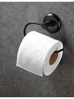 Yapışkanlı Tuvalet Kağıtlığı Wc Kağıtlık Tuvalet Kağıdı Askısı Siyah
