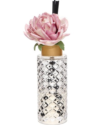 Missi Kristal Gül Serisi- Şeffaf Cam/ Gold Kapak/ Manolya Oda Kokusu