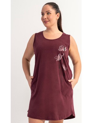 Vienetta Pamuklu Kadın Büyük Beden Genıs Askılı Gecelik, 601057