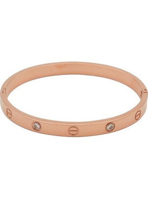 Oqqo Taşlı Rose Çelik Bileklik