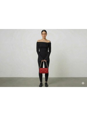 Asvellatrend Düşük Omuzlu Asimetrik Bağlama Detaylı Bluz