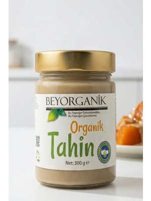 Beyorganik Organik Tahin 300 gr Ege Bölgesi Lezzeti Katkı Maddesi İçermeyen Doğal Ürün