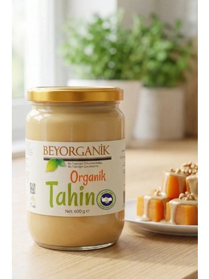 Beyorganik ORGANİK Tahin 600gr  (SALMONELLA ve PESTİSİT ANALİZLİ)