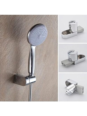 Teknocan Marketing Lüx Mafsal - Kaliteli Krom Duş Askısı - Duş Başlığı Tutucu - Hareketli El Duşu Tutucu Askı Sabitleyici - Abs Krom Kaplı Paslanmaz