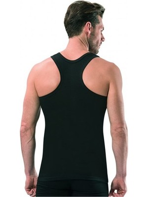 Seher Erkek Spor Atlet Siyah 6'lı Paket %100 Pamuk Esnek Kumaş Özelliği ile Rahat Kullanım