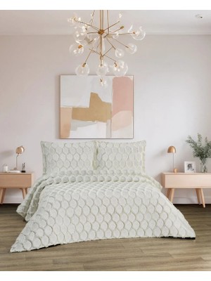 D'niss Home Petek Desenli 3 Parça Çift Kişilik Yatak Örtüsü