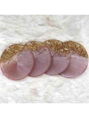 Karelim Home 4 Lü Bardak Altlığı Epoksi Özel Tasarım 10X10