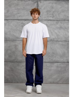 Nomarc Oval Kesim Basic Beyaz Tshirt
