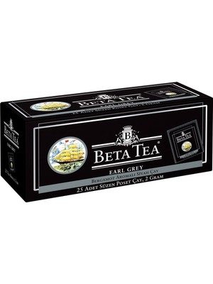 Teknocan Marketing Beta Tea Earl Grey Bardak Poşet 25 Adet (Bergamot - Tomurcuk Çayı)