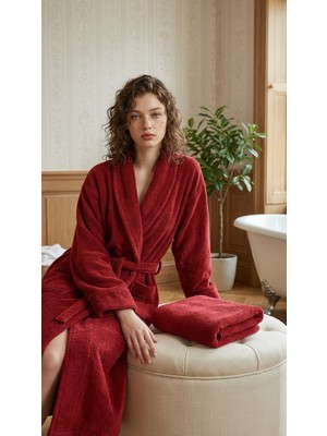 Minteks Shadowed 100%PAMUK Şalyaka Unisex Bornoz