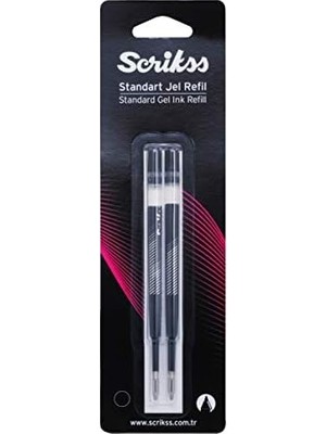 Teknocan Marketing Jel Tükenmez Refil 2'li Blister Siyah