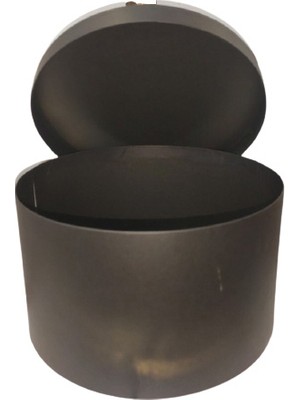 Stil Kutu Siyah Büyük Silindir Kutu Mukavva Malzemeden Özel Tasarım Dekoratif Kutu