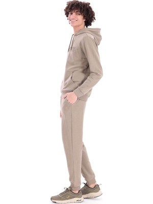 Piero Perla Slim Fit EVA Nakış Detaylı Premium Erkek Haki Eşofman Altı