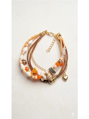 Petek Aksesuar Etnik Bohem Çoklu Bileklik Doğaltaş