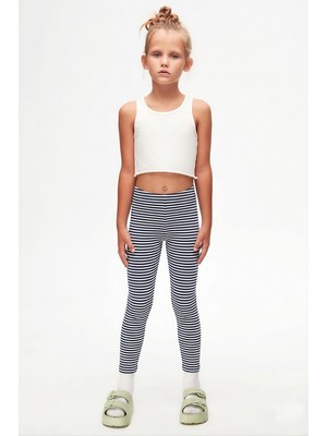 Lovetti Ringel Desenli Kız Çocuk Yazlık Tayt