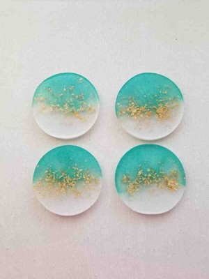 Karelim Home 4 Lü Bardak Altlığı Epoksi Özel Tasarım 10X10