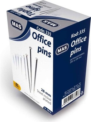 Teknocan Marketing Toplu Iğne 250 Gram Nikelli 28 Milimetre