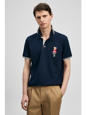 Lufian Brady Smart Erkek Polo Tişört Lacivert