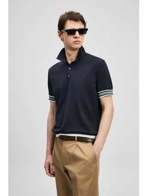 Lufian Luıs Erkek Modal Karışımlı Kazak Koyu Lacivert