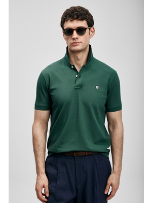 Lufian Laon Smart Erkek Polo Tişört Ördek Yeşili