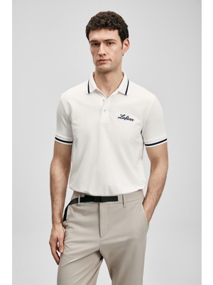 Lufian Artos Smart Erkek Polo Tişört Kırık Beyaz