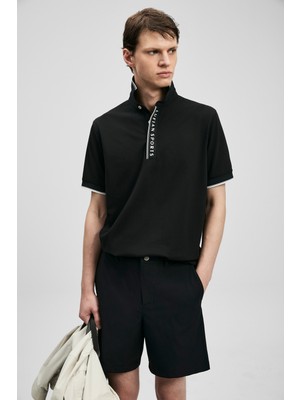 Lufian Lord Smart Erkek Polo Tişört Siyah