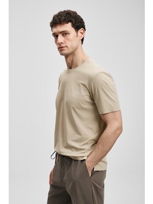 Lufian Nuvor Modern Grafik T- Shirt Toprak