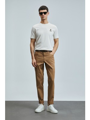 Lufian Helt Spor 5 Cep Erkek Pantolon Slim Fit Deve Tüyü