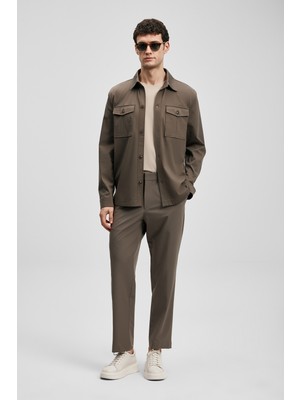 Lufian Eron Smart Erkek Chino Pantolon Slim Fit Kum