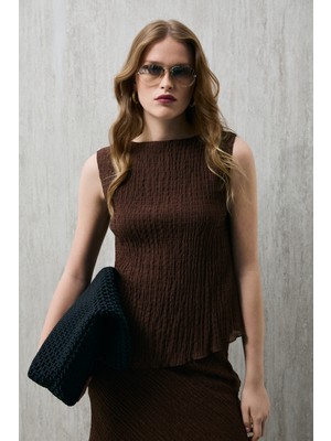 Lufian Rona Kadın Bluz Kahverengi