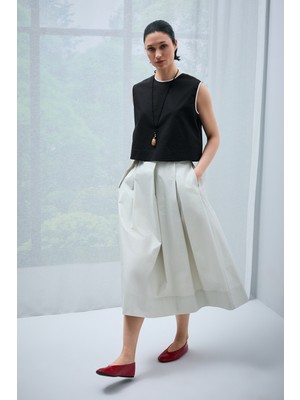 Lufian Karmına Kadın Bluz Siyah