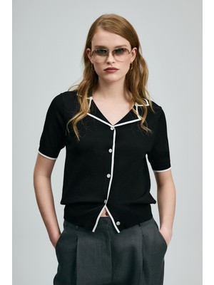 Lufian Yoko Kadın Kazak Siyah