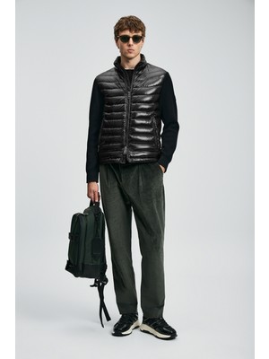 Lufian Glenn Kaz Tüyü Erkek Mont Siyah