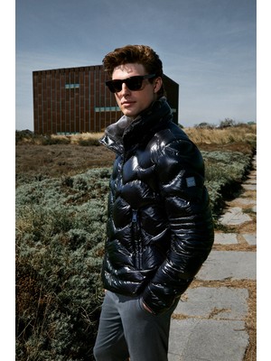 Lufian Roy Kaz Tüyü Erkek Mont Siyah